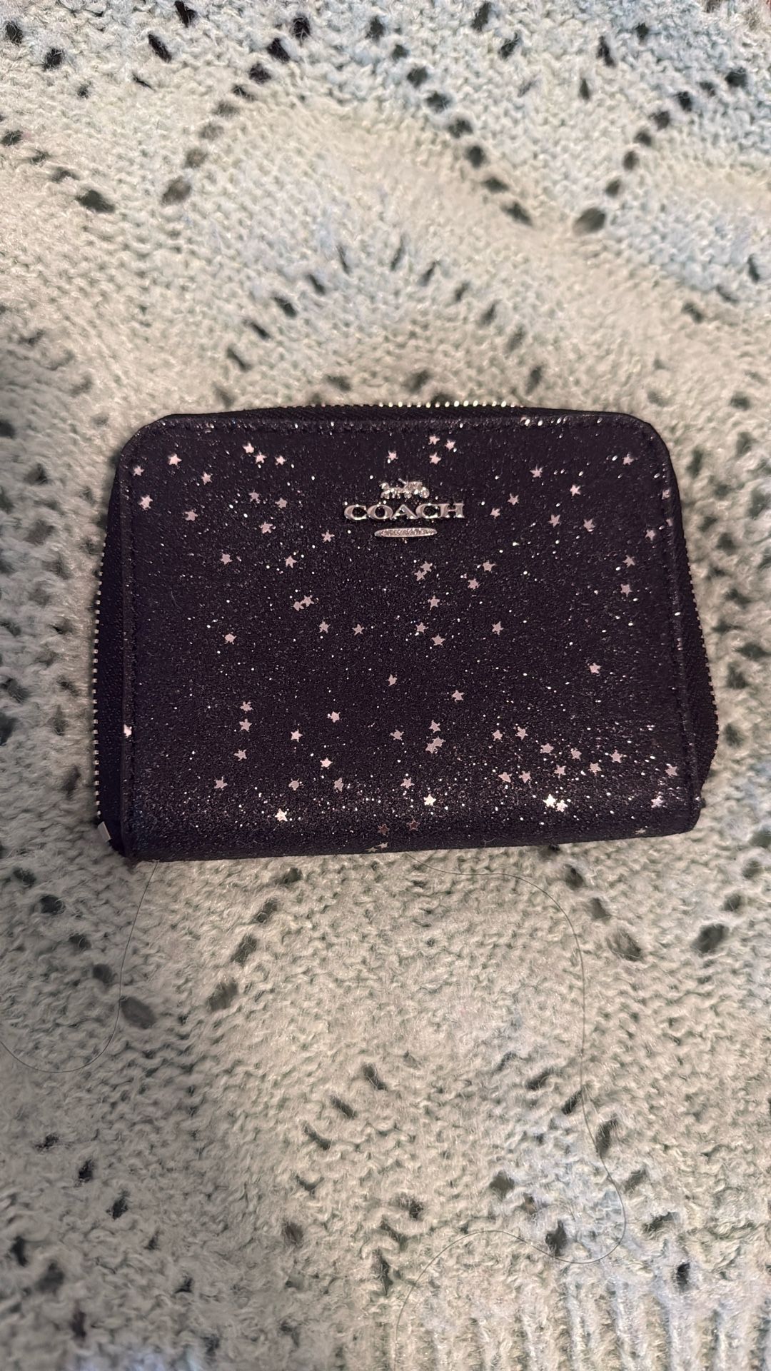 Coach Sparkling Glitter Zip Around Wallet