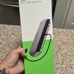 Belkin Connect 11-in-1 Universal USB-C Pro Dock w/ 3-Monitor Support, Silicon Motion Technology - Works with Mac, Windows, and Chromebook - 100W PD w/