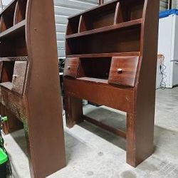 Twin Bookcase Headboards XL - Antique Like