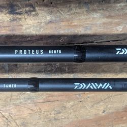 Two Diawa Proteus Fishing Rods