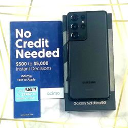 Samsung Galaxy S21 Ultra 5G 128gb UNLOCKED . NO CREDIT CHECK $1 DOWN PAYMENT OPTION  3 Months Warranty * 30 Days Return *