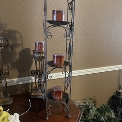 Lg Metal candle holder 