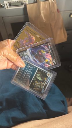 Pokamon Cards set of Umbreon Holos One is a Gold Foil card (Fan ) Art card