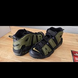 NIKE UPTEMPO  CARGO OLIVE Pre Owned -No Box-