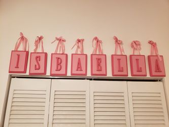 Nombre ISABELLA decorativo de madera