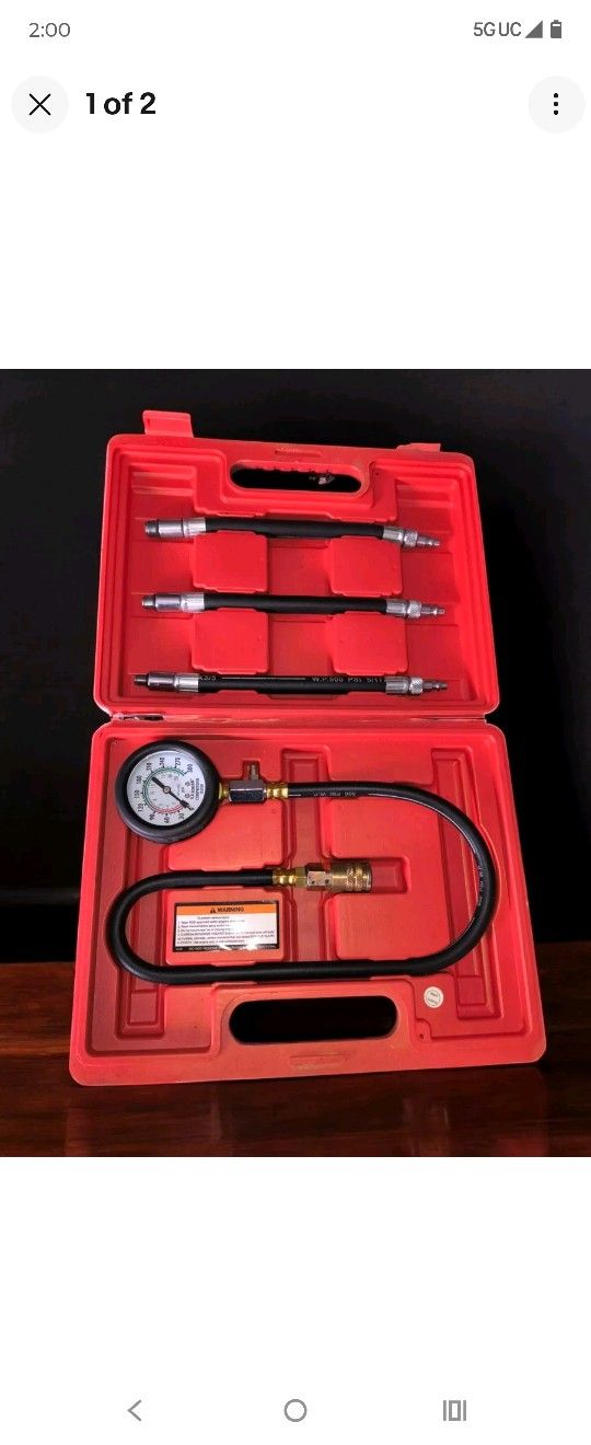 US GENERAL Universal Disconnect Compression Gauge Set 95187/ YTP006735 With Case