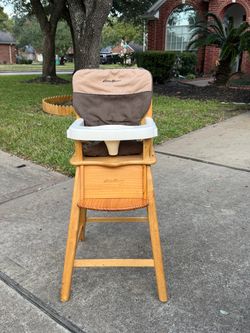Wood high chair