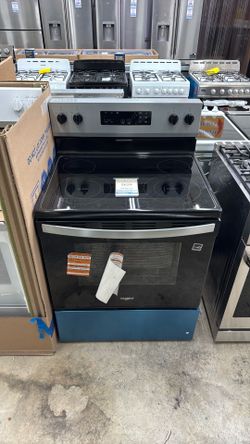 Whirlpool 30 in. x  47.875 in. 4-Burner Element Freestanding Electric Range in Stainless Steel with Thermal