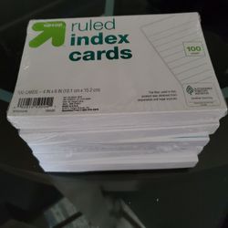 Five Packs New Index Cards