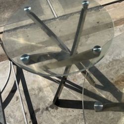 Two Glass End Table