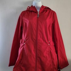Jones New York Windbreaker Jacket Size: M Color: Red
