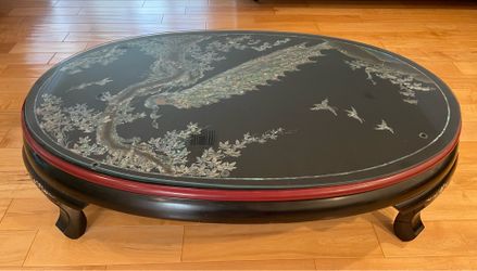 Vintage Korean Mother-of-Pearl Table (Najeon Chilgi)