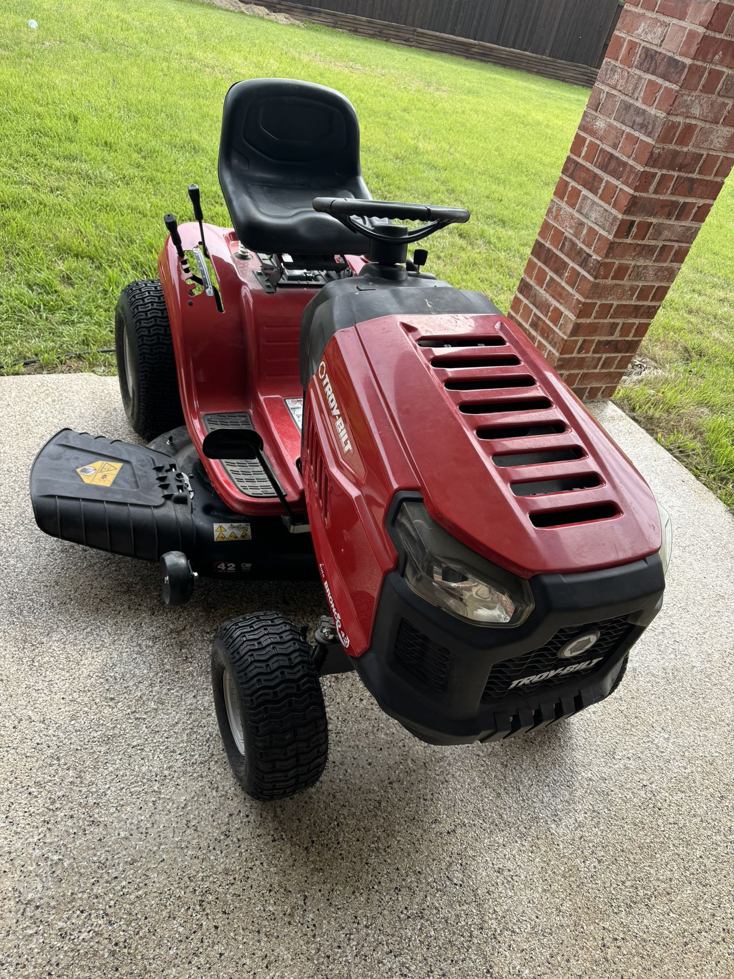 troy bilt bronco automatic lawn mower tractor