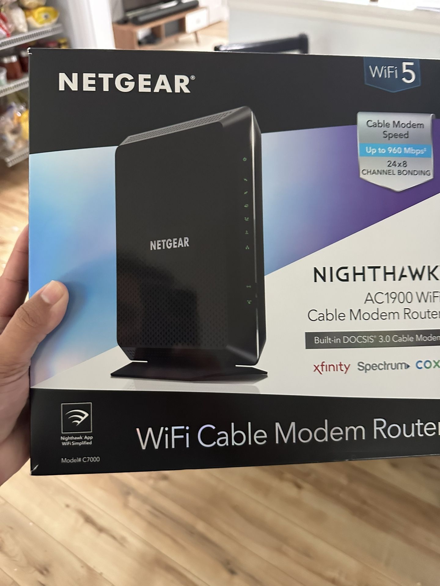 Netgear Nighthawk AC1900 WiFi Router.