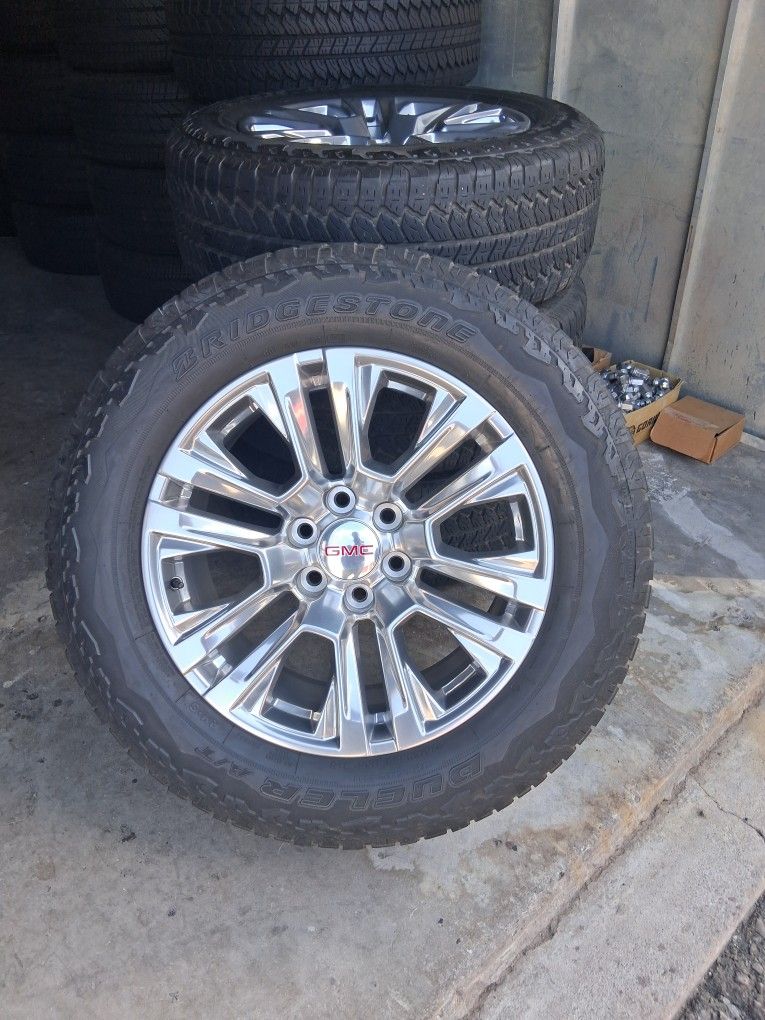 2023 OEM ORIGINAL TAKEOFFS GMC YUKON DENALI 20 INCH HAVE TPMS SENSORS TIRES BRIDGESTONE ALL-TERRAIN 90 % $ 1299