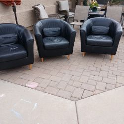 All Black Chairs  3pcs
