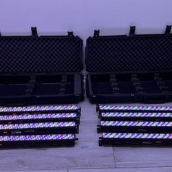 8 X ADJ RGBA WIfly Bars LED Lights + SKB Cases !!