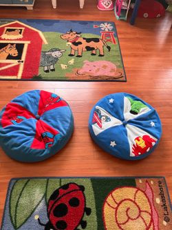 2 floor pillows