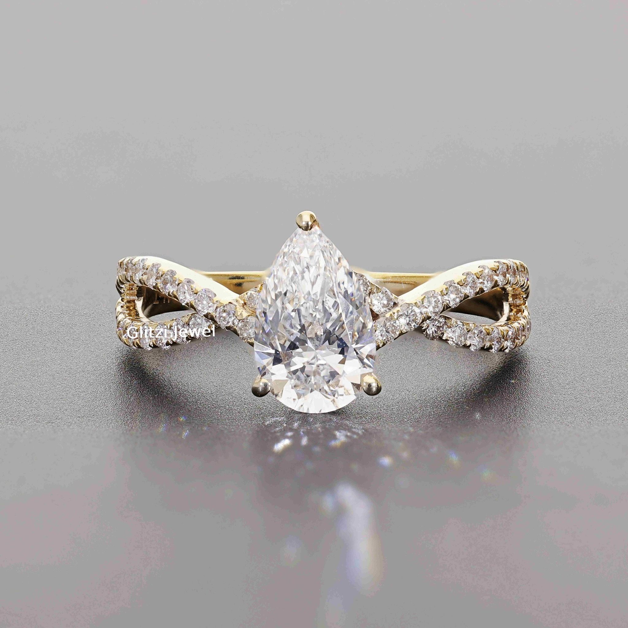 1ct Lab diamond ring