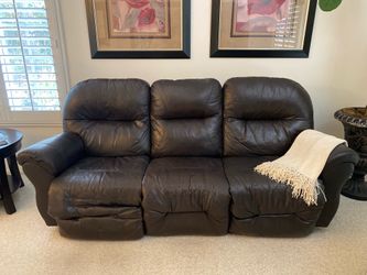 Dark Brown Reclining Sofa