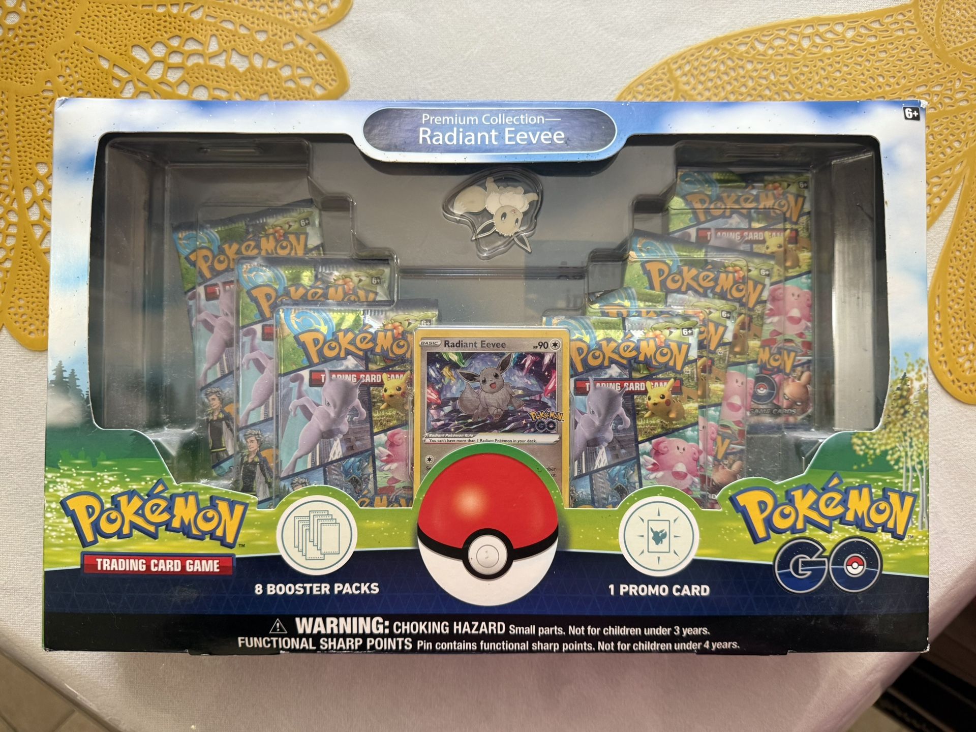 Pokemon TCG GO Premium Collection: Radiant Eevee Box 8 Booster Packs 