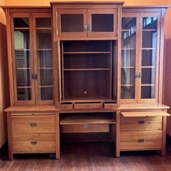 Entertainment Center with Desk 