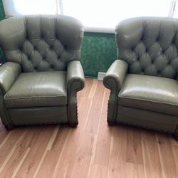 Vintage, Ethan Allen Cromwell, leather recliners