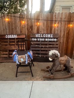 Western first rodeo party decoration
