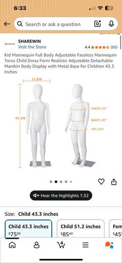 Mannequin Kid Size