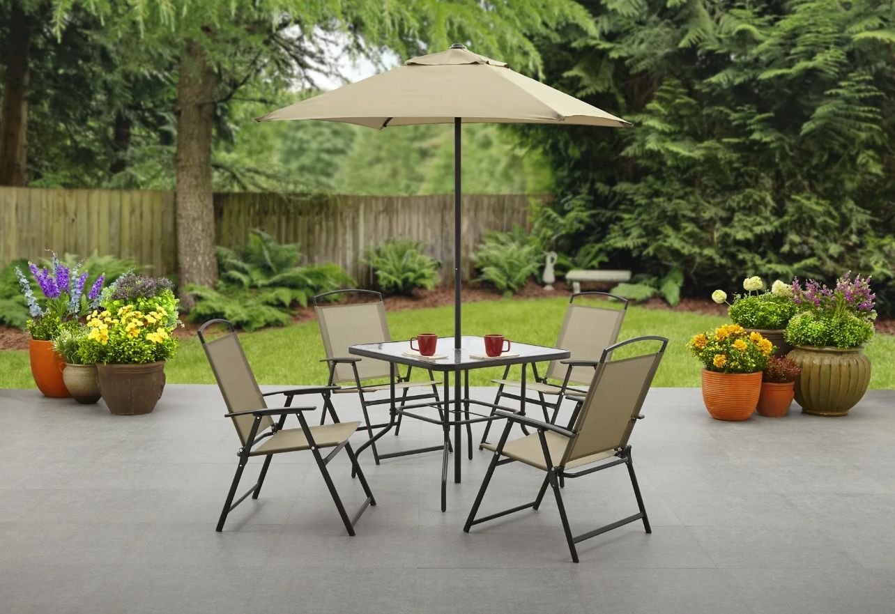 Mainstays Albany Lane 6 Piece Outdoor Patio Dining Set