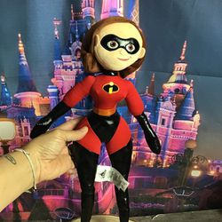 Disney Parks Mrs. Incredible 16 Inch Plush-preowned 