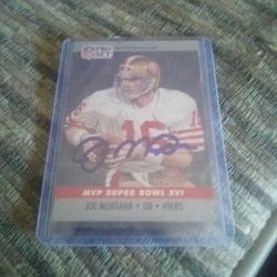 Signed Joe Montana MVP Superbowl XVI Proset