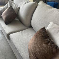 gray couch and chair 