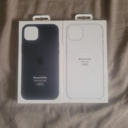 Apple iPhone 14 Plus Silicone Case  Midnight,  Clear Color.