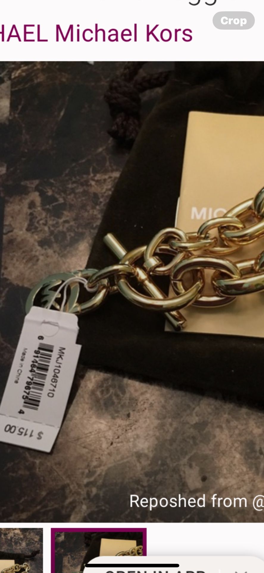 Micheal Kors New Bracelet 