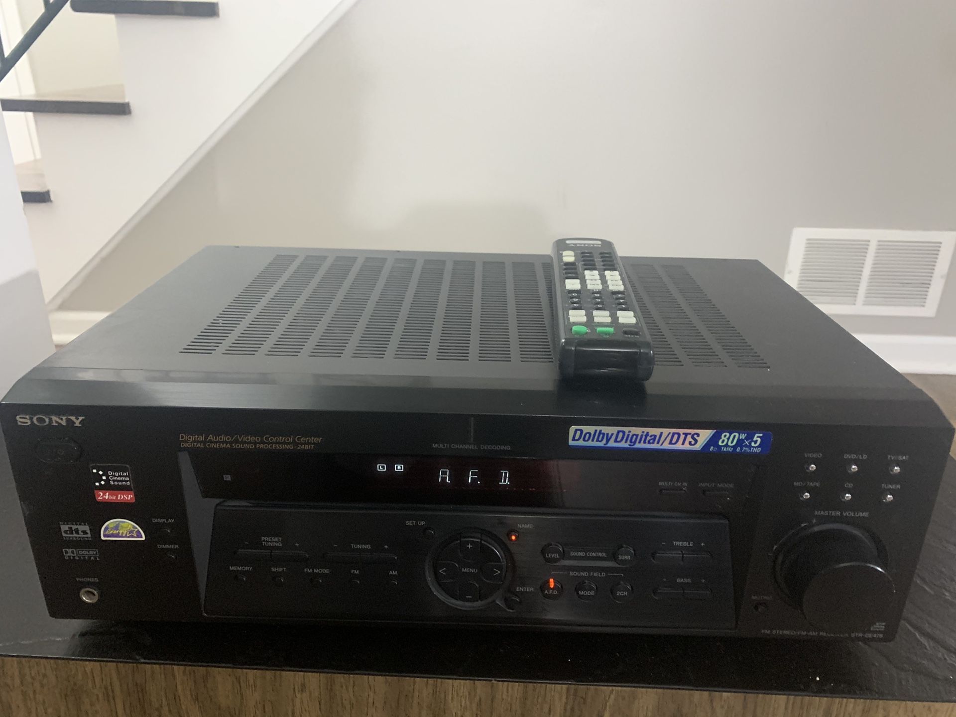 SONY STR-DE475 FM Stereo / AM receiver 80Wx5 Dolby Digital / DTS Amplifier. Remote included.
