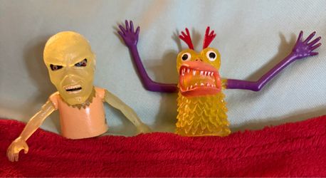 2 Uglies Rubber Monster Finger Puppets