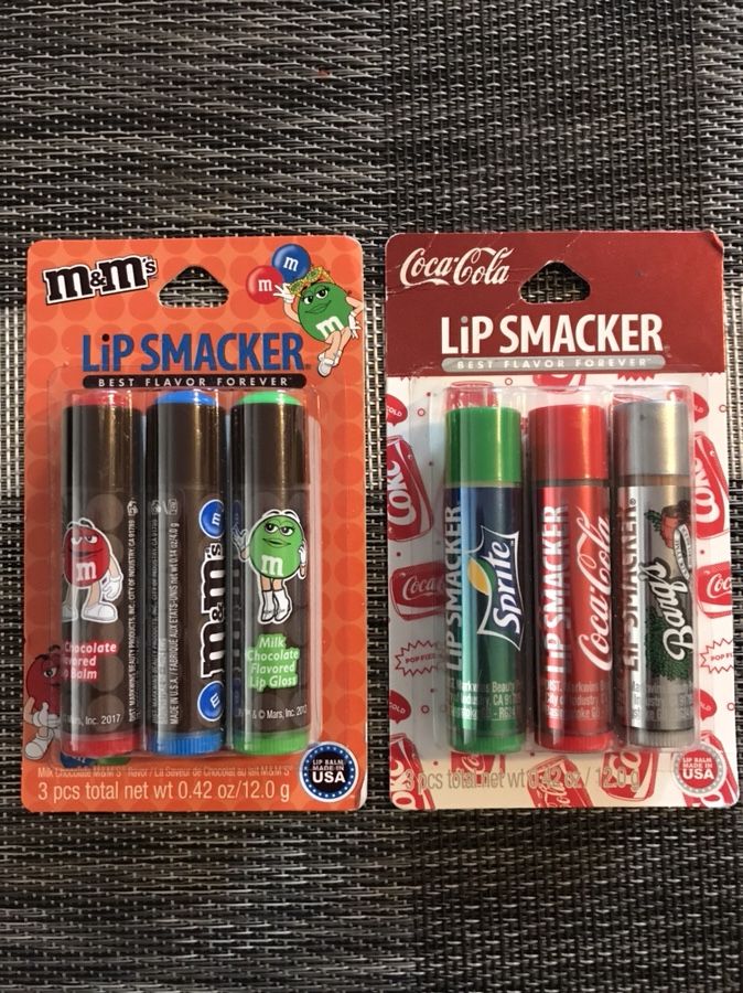 m&m’s & coca-cola flavored lip smacker