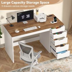 Computer Desk With Storage File Cabinet 