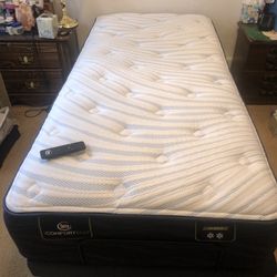 Twin XL plush Mattress On Electric Base- Can Be One Half Of King