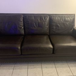 Ashley Furniture Leather Sleeper Sofa. $375