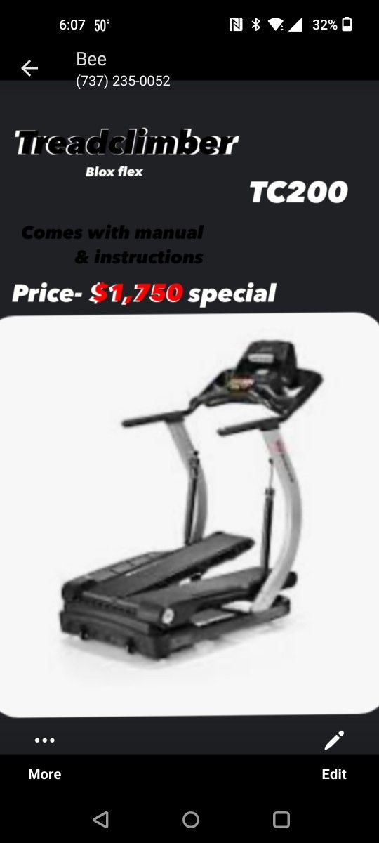 Bowflex Treadmill/Treadclimber