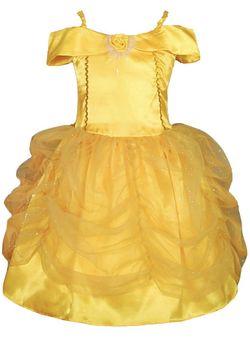 Dressy Daisy Princess Dress Up Costume Gold Yellow Ballgown Halloween 3T Belle