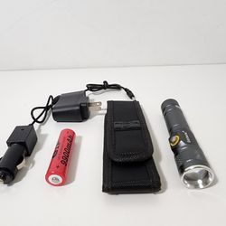 T6 Led Flashlight 18650 Rechargeable Outdoor Torch Zoomable Light
