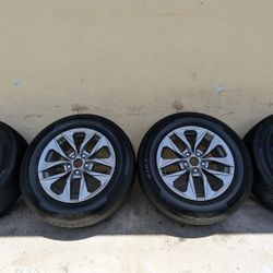 17"x7" 5"x114.3mm Offset 40mm OEM Wheels and 235/65R17 FALKEN Tires (Set 4) with Original Nuts Kit