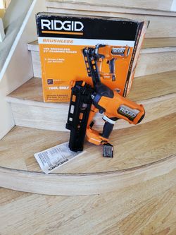 Ridgid new 18V Brushless Cordless 21° 3-1/2 in. Framing Nailer (Tool Only