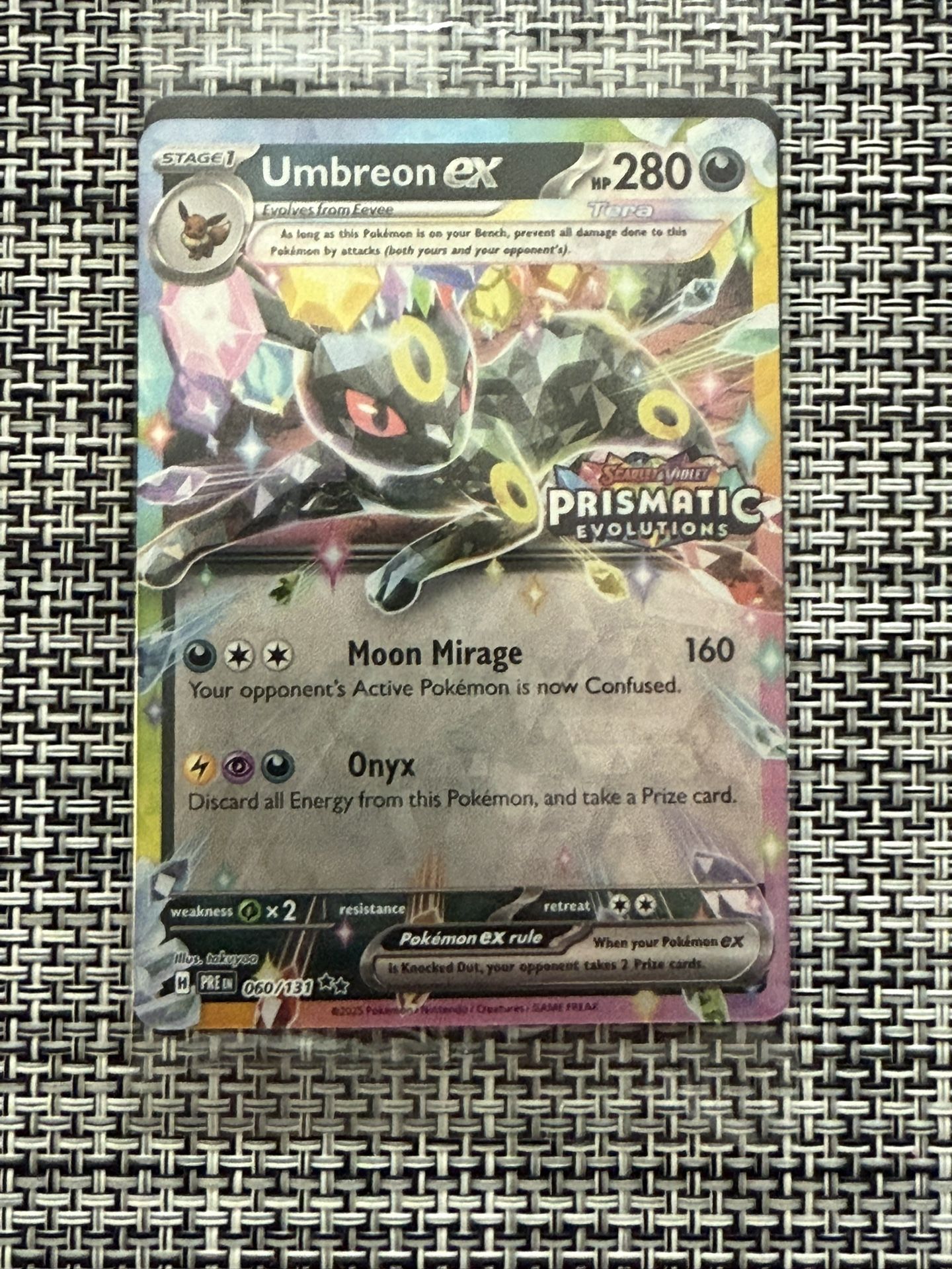 Umbreon Ex Prismatic Evolutions Stamped