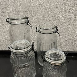 Kitchen Jars 12, 10, 8, 6 Inches height.