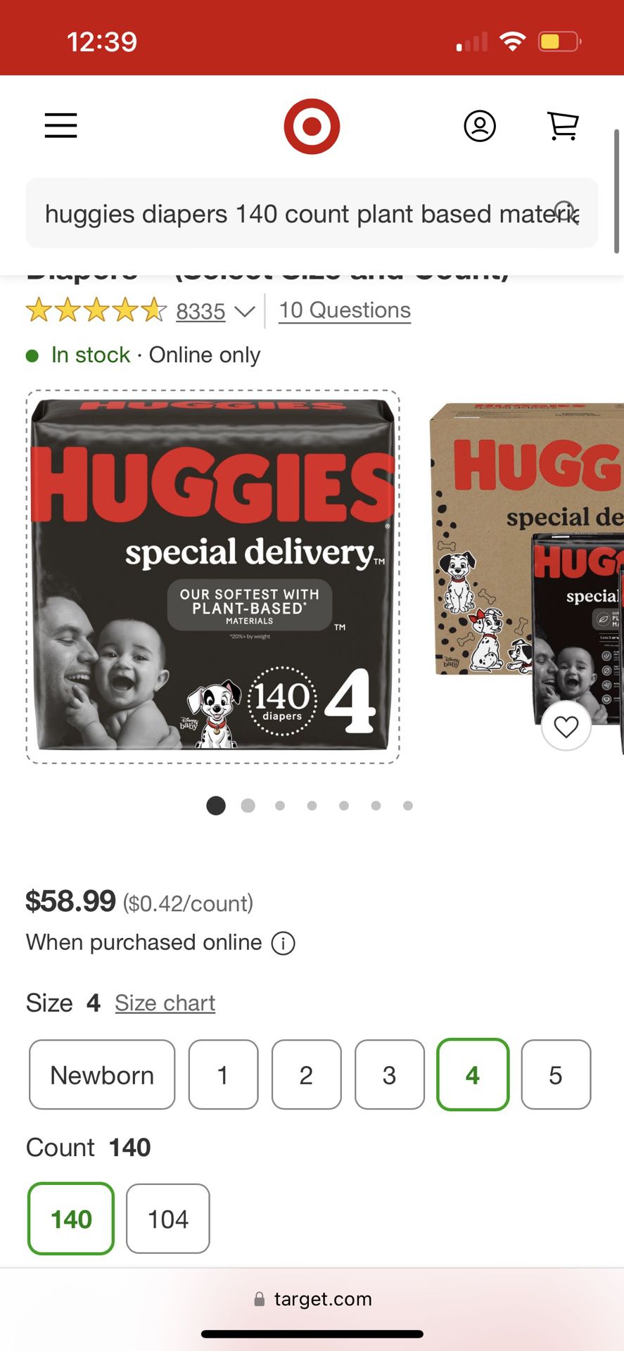 2 HUGGIES SPECIAL DELIVERY DISPOSABLE DIAPERS BOXES SIZE 4 COUNT 140 (BRAND NEW UNOPENED BOXES)  - $80