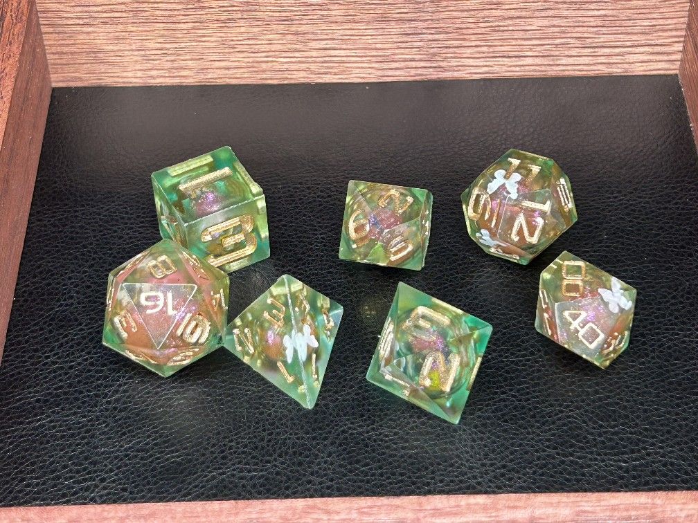 Liquid Core Butterfly Gaming Dice DnD